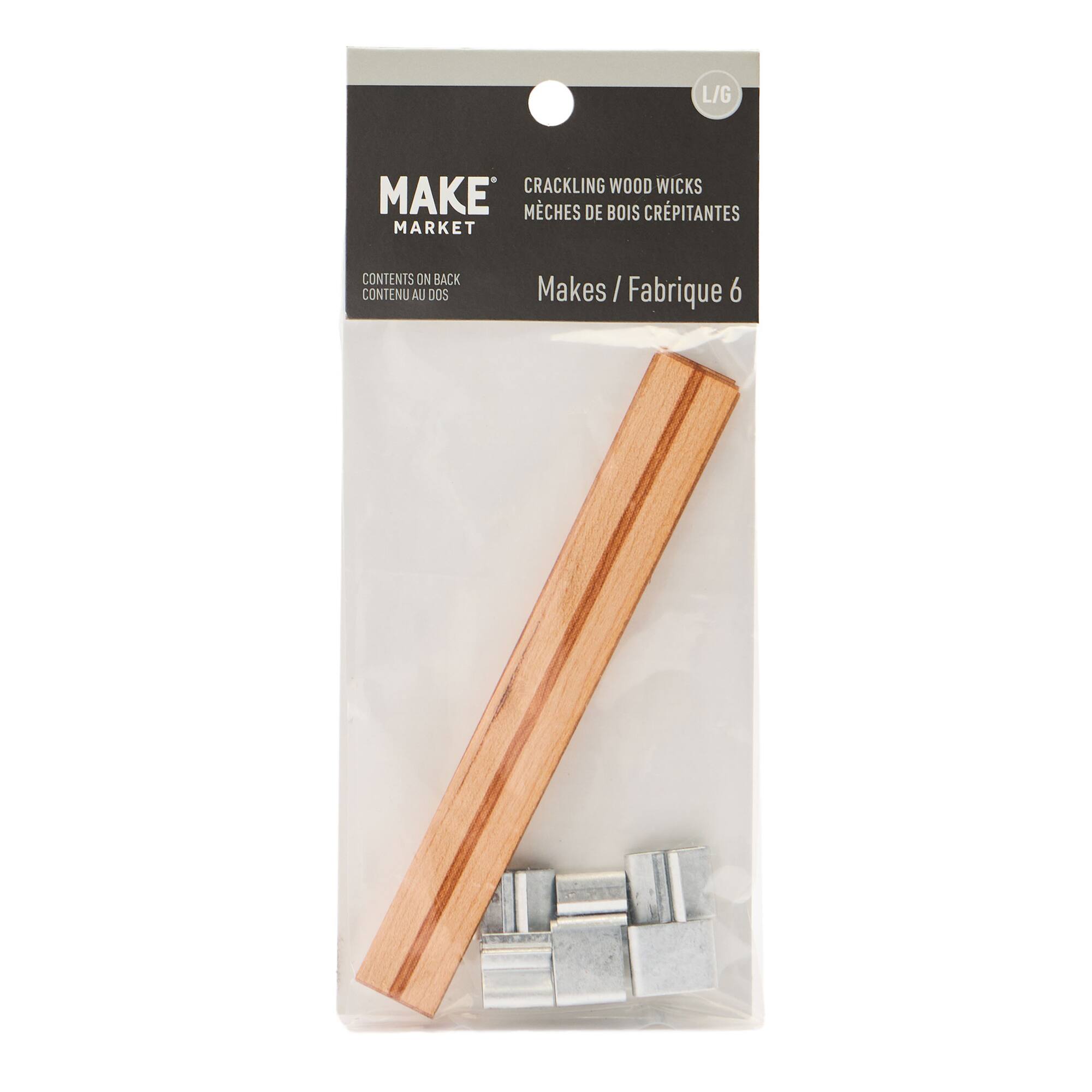 12 Packs: 6 ct. (72 total) Crackling Wood Wicks by Make Market
